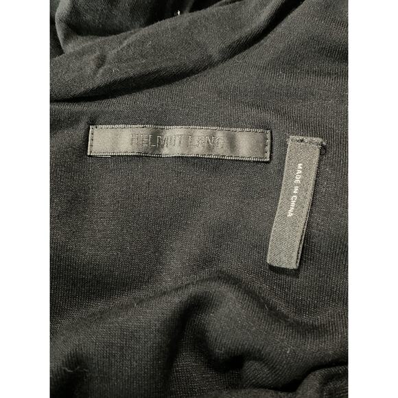 Helmut Lang 'Scala' Black Viscose Drape Mini Dress Size S - Picture 4 of 5